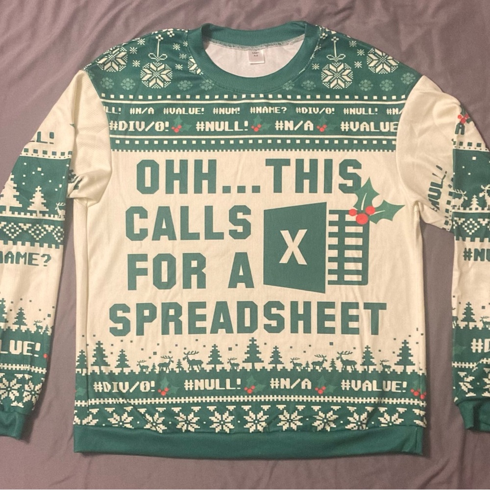 Oh…This Calls For A Spreadsheet Ugly Christmas Sweater